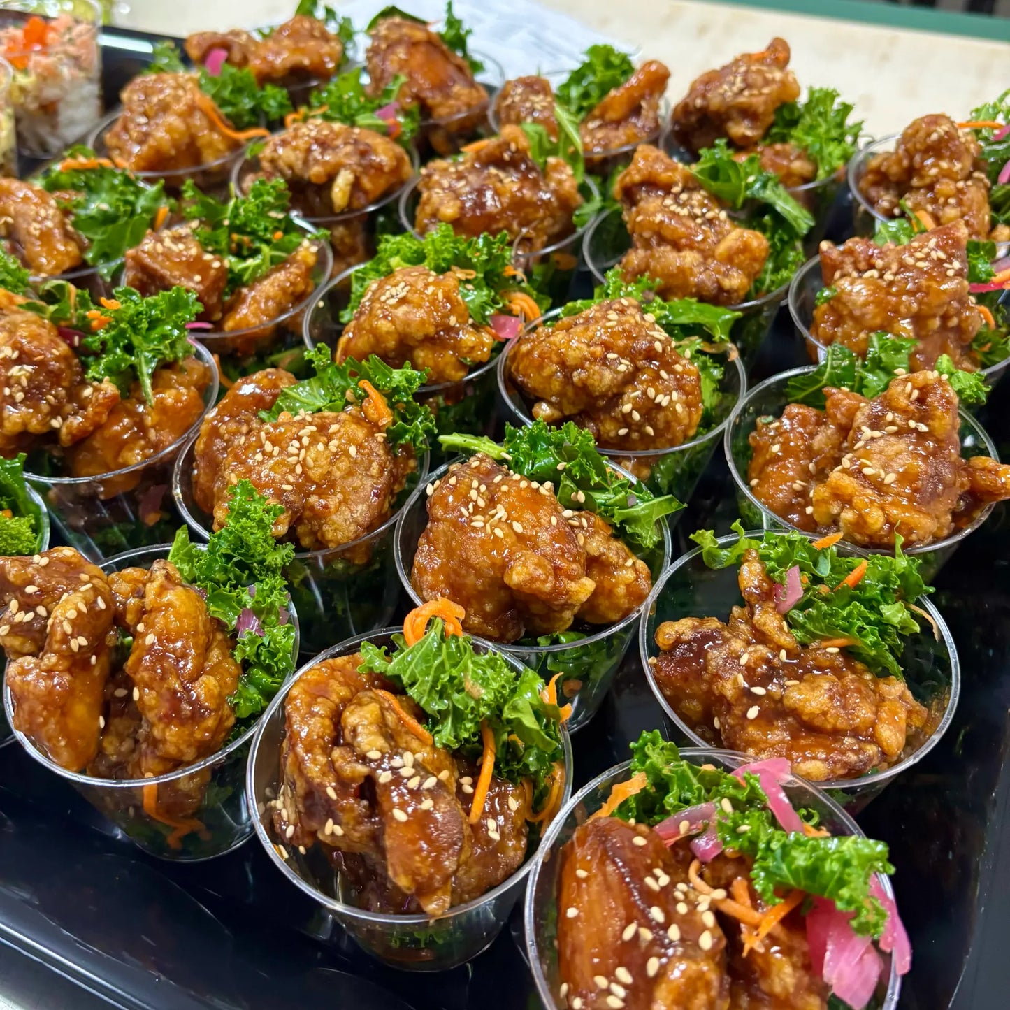 Japanese Fried Chicken Karaage with Kale salad