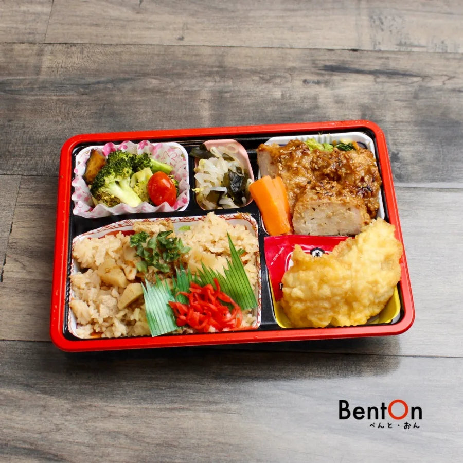 7.23.(Thur) Bamboo Shoot Mixed Rice | Chicken Meatloaf -signature bento-